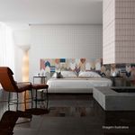 Azulejo-Graveto-Acetinado-Beige-45x65cm-Ret---Ceusa---5008415A---Ambientada-Ampla-
