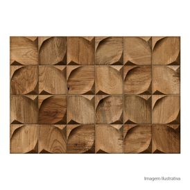 Cerâmica Amadeirado Acetinado 45x65cm Marrom - Ceusa Bloc Canela Retificado