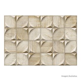 Cerâmica Amadeirado Acetinado 45x65cm Bege - Ceusa Bloc Esteio Retificado