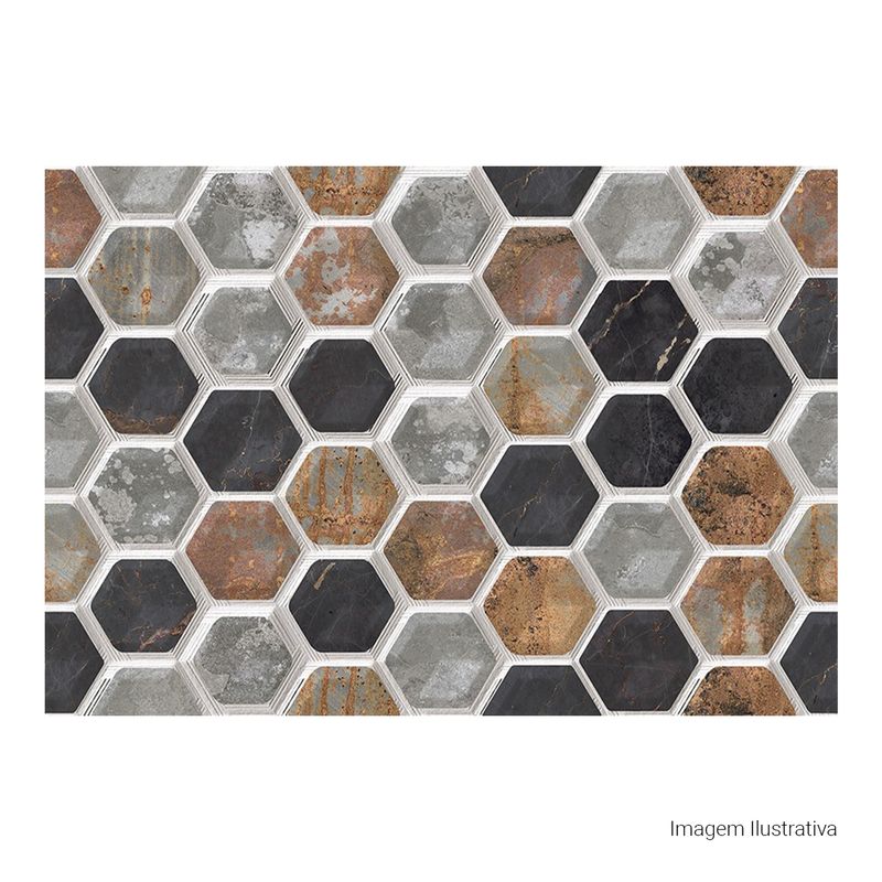 Azulejo-Favo-Acetinado-Mix45x65cm-Ret---Ceusa---5008438A---Fundo-Branco-Produto-Principal-SKU-Quadrado-ou-Horizontal