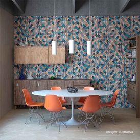 Cerâmica Decorado Acetinado 45x65cm Multicolor - Ceusa Camada Hermes Retificado