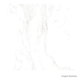 Porcelanato 80X80cm Acetinado Ret Carrara Branco