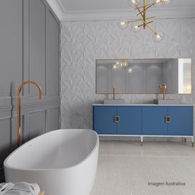Porcelanato Pedra Natural 60x120cm Branco - Ceusa Navona Ofw Nat Esmaltado Retificado