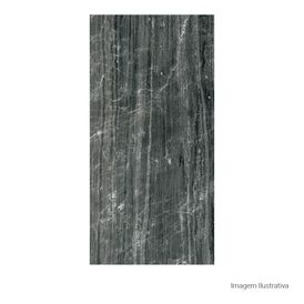 Porcelanato Acetinado Marmorizado 60x120cm Cinza - Ceusa Travertino Negro Esmaltado Retificado