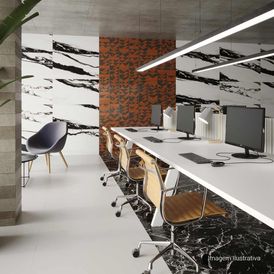 Porcelanato Cimentício Rústico 60x120cm Cinza - Ceusa Beton Relevo Esmaltado Retificado