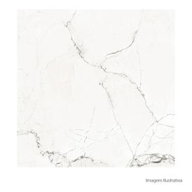 Porcelanato Polido Marmorizado 80x80cm Branco - Ceusa Venatino Retificado