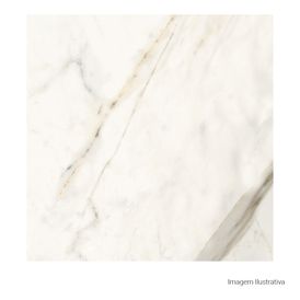 Porcelanato Acetinado Marmorizado 80x80cm Branco - Ceusa Escala Monaco Esmaltado Retificado