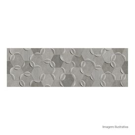 Porcelanato Cimentício Matte 32x100cm Cinza - Ceusa Petalas Cement Gr Esmaltado Retificado