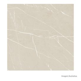 Porcelanato Polido Marmorizado 80x80cm Bege - Ceusa Escala Pulpis Retificado