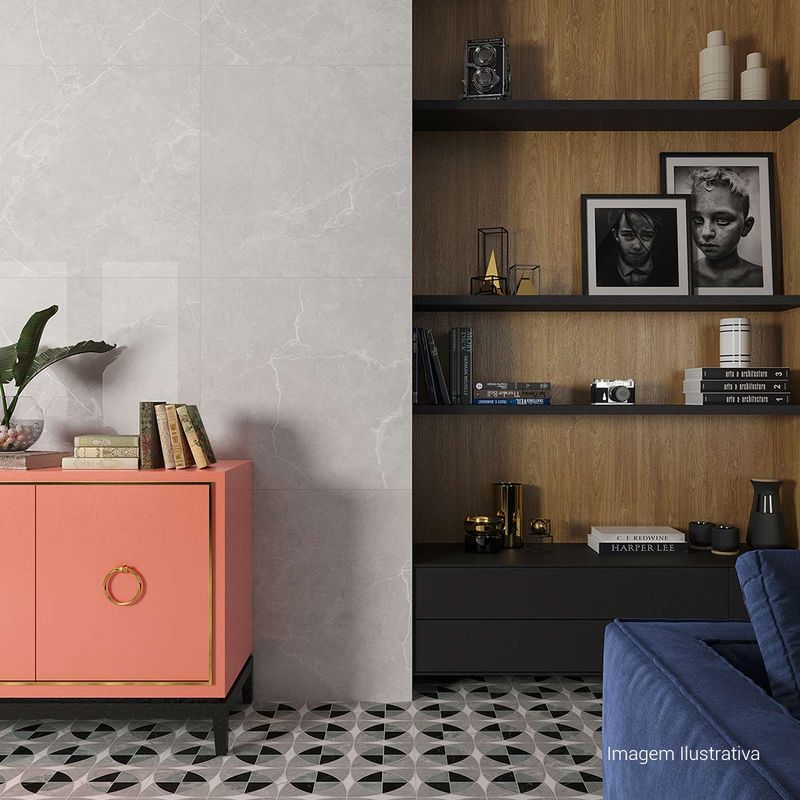 Porcelanato-Escala-Polido-Gray-80x80cm-Ret---Ceusa---5046005A---Ambientada-Ampla-