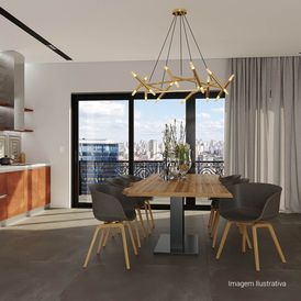 Porcelanato Cimentício Natural 120x120cm Cinza - Ceusa Paulista Cement Dgr Nat Esmaltado Retificado