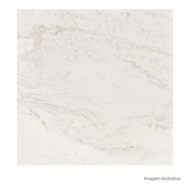 Porcelanato Marmorizado Natural 120x120cm Branco - Ceusa Noble Quartzo Sbe Nat Esmaltado Retificado