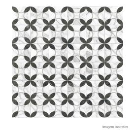 Porcelanato Polido Decorado 120x120cm Multicolor - Ceusa Carrara Marble Mix Pol Retificado