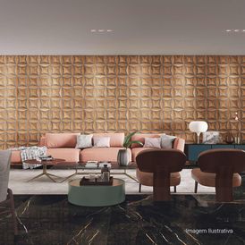 Porcelanato Polido Marmorizado 120x120cm Preto - Ceusa Negresco Pol Retificado
