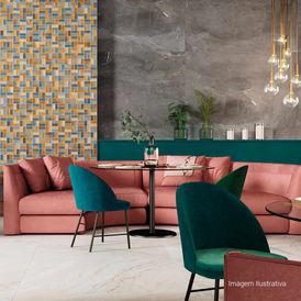 Porcelanato Decorado Matte 30x120cm Multicolor - Ceusa Unblock Mix Esmaltado Retificado