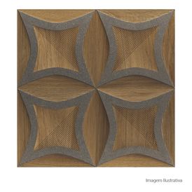 Porcelanato Amadeirado Matte 60x60cm Marrom - Ceusa Star Bw Esmaltado Retificado