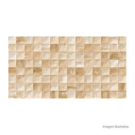 Cerâmica 35X65cm Brilhante Ret Mocca Bege