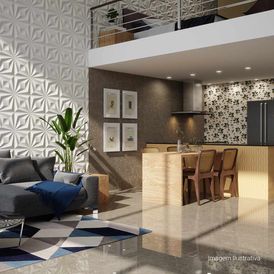 Cerâmica Decorado Acetinado 40x90cm Multicolor - Ceusa Lemon Retificado