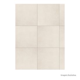 Porcelanato Acetinado Cimentício 90x90cm Branco - Portinari York Wh Esmaltado Retificado