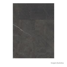 Porcelanato Polido Marmorizado 60x120cm Preto - Portinari Lumina Bk Pol Retificado