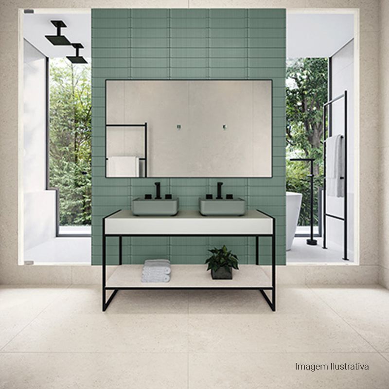 Porcelanato-Senses-Matte-Decor-Green-10x40cm-Bold---Portinari---6062527A---Ambientada-Ampla-