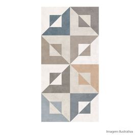 Porcelanato Decorado Lux 30x60cm Multicolor - Portinari Blues Cubic Mix Retificado