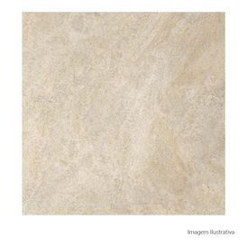 Porcelanato Pedra Hard 60x60cm Bege - Portinari Duetto Be Esmaltado Bold