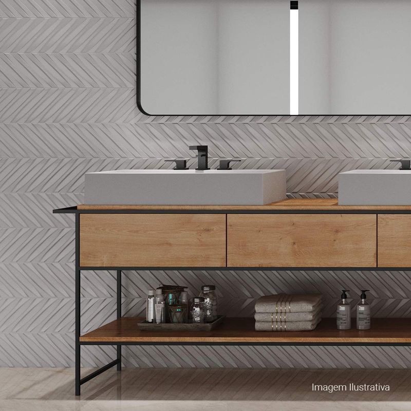 Azulejo-Coral-Marble-Matte-Decor-White-33x100cm-Ret---Portinari---6061728A---Ambientada-Ampla-