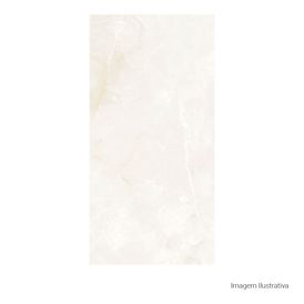 Porcelanato Polido Marmorizado 60x120cm Branco - Portinari Timeless Wh Pol Retificado