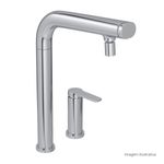 Acionamento-para-Monocomando-Deca-de-Mesa-para-Cozinha-Flat-You-Cromado---Deca---4992.C99.02---Fundo-Branco-Produto-com-item-complementar-posicionada-na-diagonal-direita-e-fechado-ou-produto-redondo