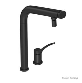 Acionamento-para-Monocomando-Deca-de-Mesa-para-Cozinha-Wave-You-Black-Matte---Deca---4992.BL99.MT.01---Fundo-Branco-Produto-com-item-complementar-posicionada-na-diagonal-direita-e-fechado-ou-produto-redondo