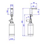 Dispensador-Deca-Eletronico-para-Sabao-Liquido-DecaluxCromado---Deca---2016.C---Fundo-Branco-Medida-Imagem-do-Desenho-tecnico-de-engenharia