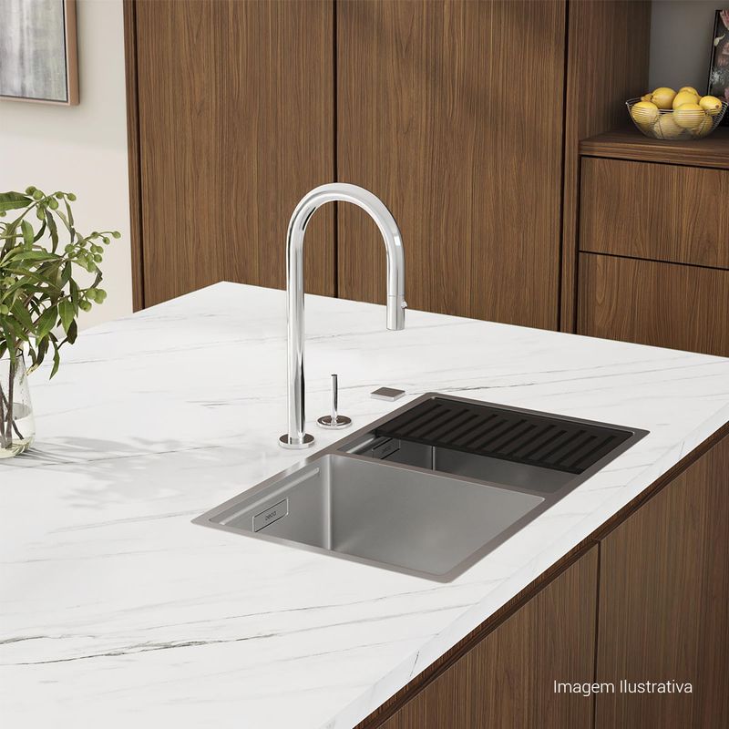 Bica-de-Mesa-Deca-Curva-para-Cozinha-You-Cromado---Deca---1292.C99---Ambientada-Com-Zoom-no-produto-pode-conter-2-ou-mais-produtos-diretamente-relacionados-e-acessorios-de-banheiros.