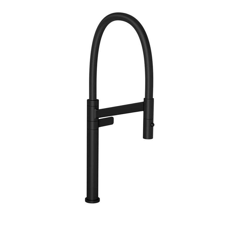 Torneira-Deca-de-Mesa-para-Cozinha-Colore-Black-Matte-e-Preto---Deca---1189.BL.MT.PT---Fundo-Branco-Produto-Principal-SKU-posicionada-na-diagonal-direita-ou-redondo-e-produto-fechado