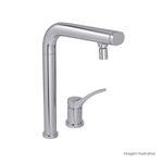 Bica-de-Mesa-Deca-para-Cozinha-Click-You-Cromado---Deca---1291.C99---Fundo-Branco-Produto-com-item-complementar-posicionada-na-diagonal-direita-e-fechado-ou-produto-redondo
