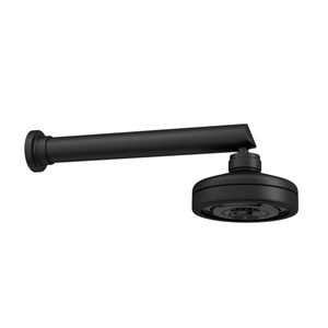 Chuveiro com Tubo Reto de Parede Acqua Plus Black Matte