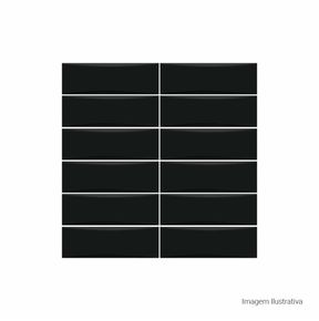 Azulejo-Bella-Vita-LuxBlack-8x25cm-Bold---Portinari---6059338A---Fundo-Branco-Produto-com-item-complementar-Quadrado-ou-Horizontal