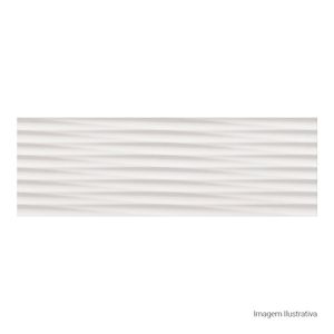 Azulejo Minimalismo Bruto Matte Decor White - 33cmx100cm Ret
