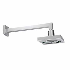 Chuveiro com Tubo de Parede com Entrada de Ar Acqua Plus Quadratta Cromado