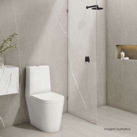 Chuveiro com Tubo de Parede Aquamax Black Noir