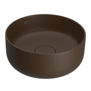 Cuba Redonda de Apoio 30cm Marrom Fosco