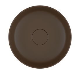 Cuba Redonda de Apoio 30cm Marrom Fosco