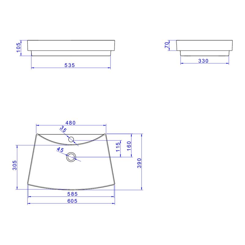 Cuba-de-Sobrepor-Deca-com-Mesa-Posterior-Branco---Deca---L.127.17---Fundo-Branco-Medida-Imagem-do-Desenho-tecnico-de-engenharia