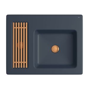 Cuba de Sobrepor Retangular Navy Blue