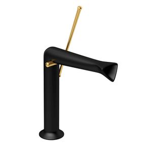 Torneira-Deca-de-Mesa-Bica-Alta-para-Lavatorio-Jader-Almeida-Black-Matte-e-Gold---Deca---1189.BL100.GL---Fundo-Branco-Produto-Principal-SKU-posicionada-na-diagonal-direita-ou-redondo-e-produto-fechado