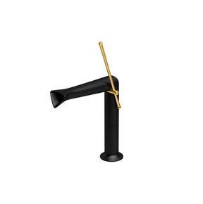 Torneira-Deca-de-Mesa-Bica-Alta-para-Lavatorio-Jader-Almeida-Black-Matte-e-Gold---Deca---1189.BL100.GL---Fundo-Branco-Produto-Principal-SKU-posicionada-na-diagonal-esquerda