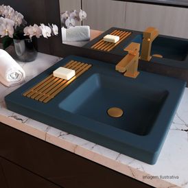 Misturador Monocomando de Mesa Bica Baixa para Lavatório Unic Gold Matte
