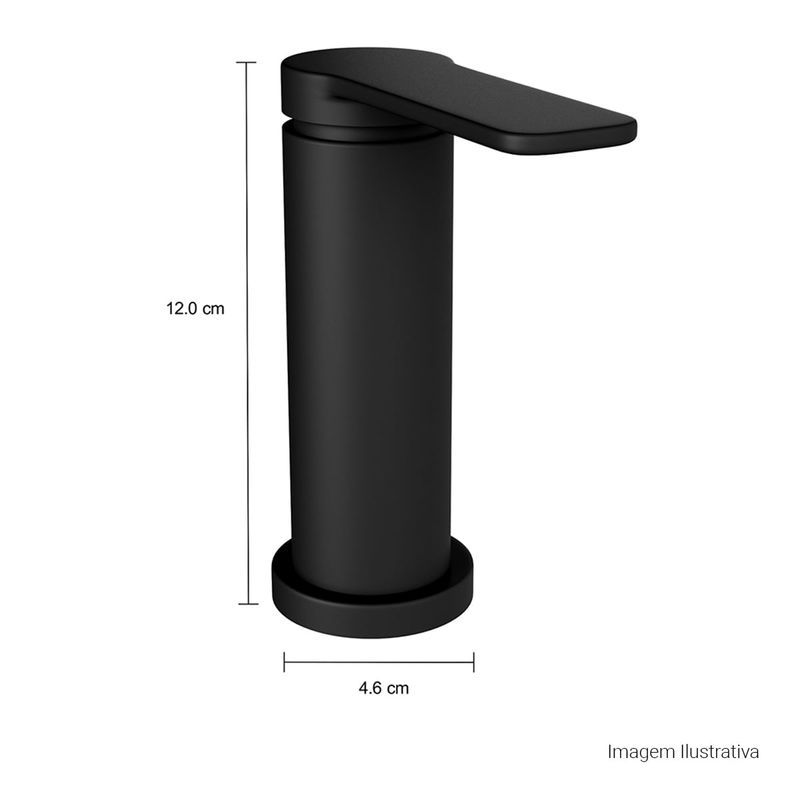 Acionamento-para-Monocomando-Deca-de-Mesa-para-Cozinha-Flat-You-Black-Matte---Deca---4992.BL99.MT.02---Fundo-Branco-Medida-Foto-com-medidas-Produto-unico-ou-multiplos