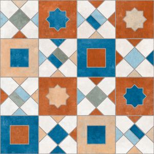 Porcelanato Ladrilho Marroquino Mix Natural - 60x60cm Retificado