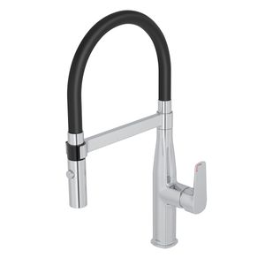 Misturador Monocomando de Cozinha Deca Level Motion Cromado e Preto